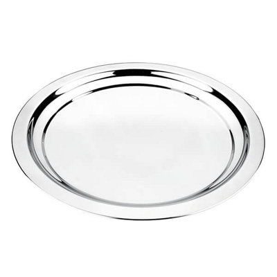 Arthur Price Of England 16" Stainless Steel Round Salver from B&Q