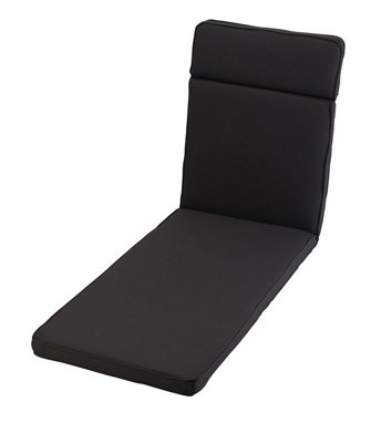 Glendale Garden & Leisure Sun Lounger Outdoor Garden Furniture CushionL198 X W60 CmCharcoal Grey from B&Q