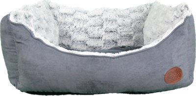 Snug & Cosy Pets Snug And Cosy Novara Rectangle Bed 25" Grey