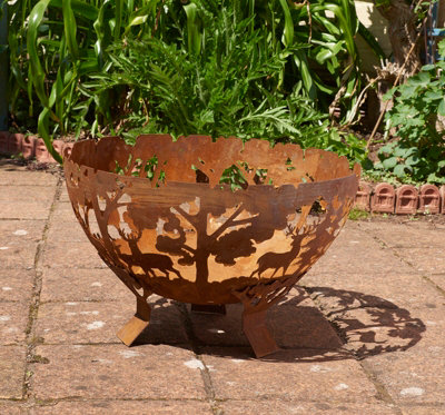Glendale Garden & Leisure Half Ball Forest Fire Pit Half Fire BowlL58 X W58 X H37.5 Cm from B&Q