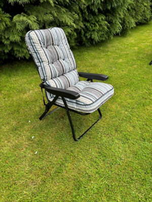 Glendale Garden & Leisure Glendale Sandbanks Grey Deluxe Recliner from B&Q