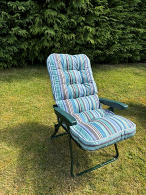 Glendale Garden & Leisure Glendale Sandbanks Blue Deluxe Recliner from B&Q