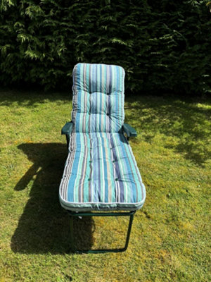 Glendale Garden & Leisure Glendale Sandbanks Blue Deluxe Lounger from B&Q