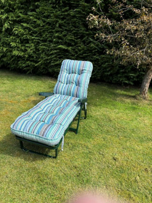 Glendale Garden & Leisure Glendale Sandbanks Blue Deluxe Sun Bed from B&Q