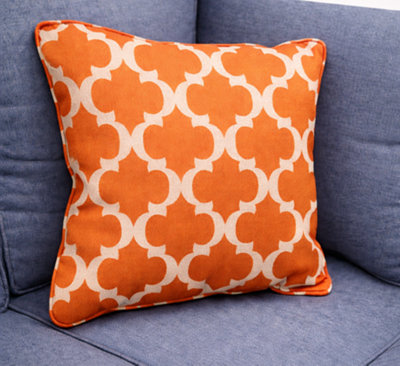 Glendale Garden & Leisure Aztec Orange Scatter Cushions 45Cmx45Cm (18"x18")Garden Sofa Cushions Pillows Uk Made from B&Q