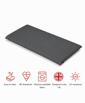 Glendale Garden & Leisure Sp 40X380mm Seat Pad Two Pack Grey from B&Q