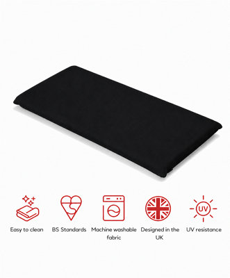 Glendale Garden & Leisure Sp 40X380mm Seat Pad Two Pack Black from B&Q