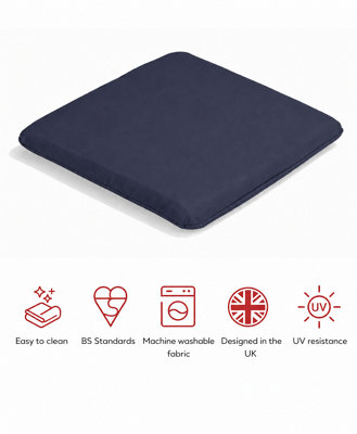 Glendale Garden & Leisure Sp 48X52Cm Armchair Pad Navy-Outdoor Armchair from B&Q