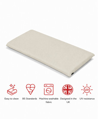 Glendale Garden & Leisure Sp 2 Seater Bench Pad Natural-Outdoor Seater Bench Pad from B&Q
