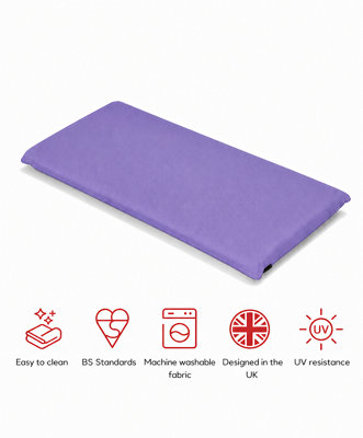 Glendale Garden & Leisure Sp Two Seater Bench Pad Plum Outdoor Garden Seat Pad from B&Q