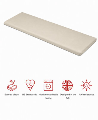 Glendale Garden & Leisure Sp 3 Seater Bench Pad Natural-Outdoor Seater Bench Pad from B&Q