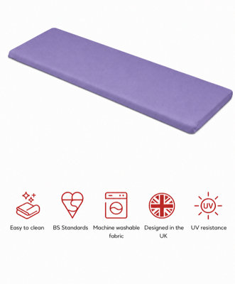 Glendale Garden & Leisure Sp 3 Seater Bench Pad Plum-Outdoor Cushion from B&Q