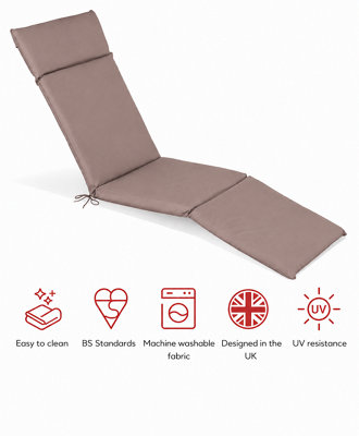 Glendale Garden & Leisure Sp Steamer Cushion Taupe-Outdoor Cushion from B&Q