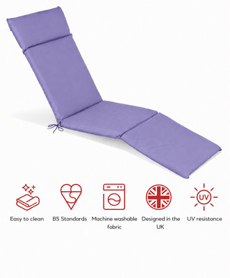 Glendale Garden & Leisure Sp Lounger Cushion Plum-Outdoor Cushion from B&Q