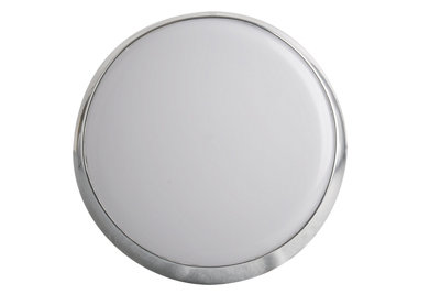 Fern Howard Led Wall Or Ceiling Flush Fitted 245Mm Round Icebreaker Chrome Bulkhead 950Lm Ip44 Light