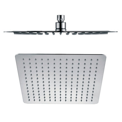 Aquadart Observa Deluxe Square Fixed Ultra Thin Shower Head 300mm Chrome from B&Q