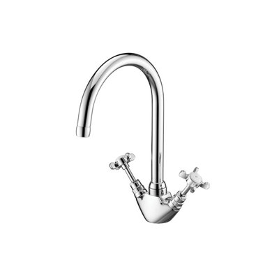 Tre Mercati Imperial Traditional Deck Mounted Sink Mixer TapChrome from B&Q
