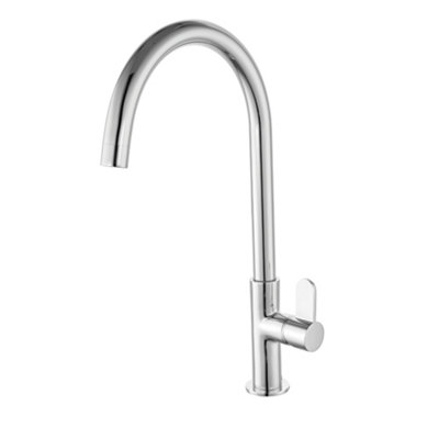 Aquadart Tre Mercati Emilia Mono Kitchen Mixer Modern Chrome Single Lever Sink Faucet from B&Q