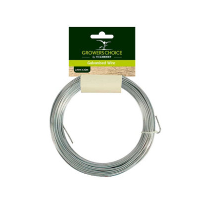 Growers Choice by Tildenet Growers Choice Galvanised Wire Coil 1mm X 30M from B&Q