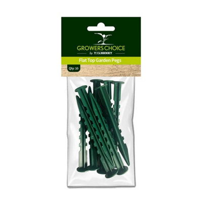 Growers Choice by Tildenet Growers Choice Flat Top Garden Pegs 10Pk from B&Q