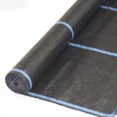 Tildenet Permatex Woven Weedblock Mini-Roll 2M X 10M (Folded To 1M Width) Heavy Duty Weed Control Membrane25 Year Guarantee from B&Q