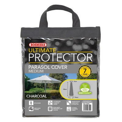 Bosmere Ultimate Zipped Parasol Cover Charcoal 190Cm from B&Q