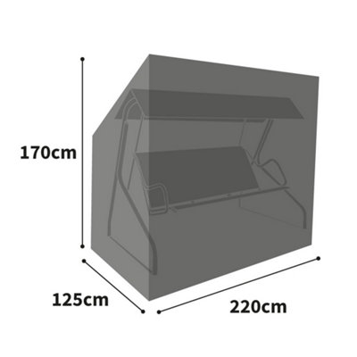 Bosmere All-Weather Hammock Cover 3 Seat Black 220Cm X 170Cm X 125Cm All Weather Protection 6 Year Guarantee from B&Q