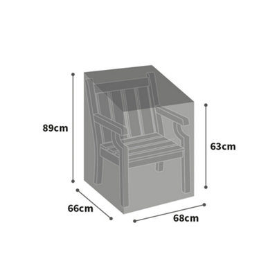 Bosmere All-Weather Garden Chair Cover Charcoal Grey 68Cm X 66Cm X 89Cm All Weather Protection 6 Year Guarantee from B&Q