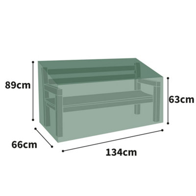 Bosmere All-Weather Bench Cover 2 Seat Green 134Cm X 89Cm X 66Cm All Weather Protection 6 Year Guarantee from B&Q