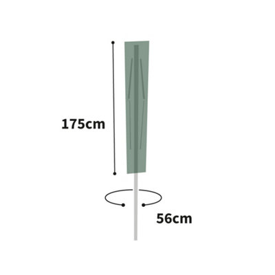 Bosmere Heavy Duty 1.8M Rotary Washing Line Cover Reversible 175Cm X 56Cm Waterproof Uv Resistant 1 Year Guarantee from B&Q