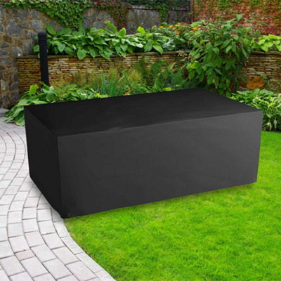 Bosmere All-Weather Rectangular Table Cover 6 Seat Black L170Cm W94Cm H71Cm Waterproof Heavy Duty 6 Year Guarantee from B&Q