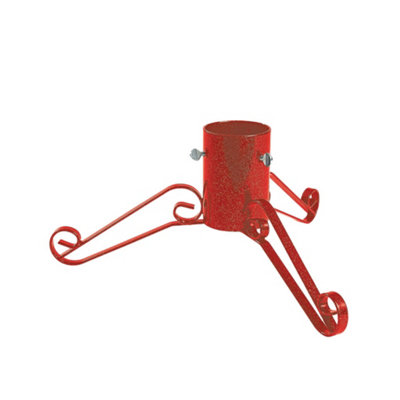 Bosmere Red Metal Christmas Tree Stand For Real & Artificial Trees Up To 2.5M5-Inch Trunks1L Water Reservoir from B&Q