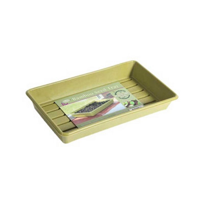 Haxnicks Bamboo Seed Tray 12In X 8In Eco-Friendly Reusable Compostable Plastic-Free Propagation Tray from B&Q