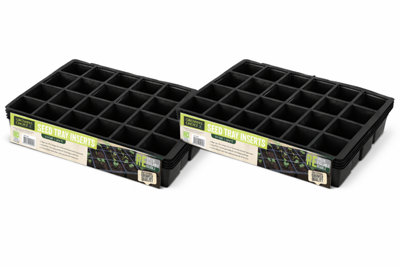 Growers Choice by Tildenet Growers Choice 10 X  Seed Tray Inserts 15 Cell 35Cm Black Plastic Durable Propagation Trays from B&Q