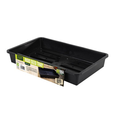 Growers Choice by Tildenet Growers Choice 2 Pack Seed Trays Rectangular Plastic With Drainage Holes Stackable Propagation 360 X 230mm from B&Q