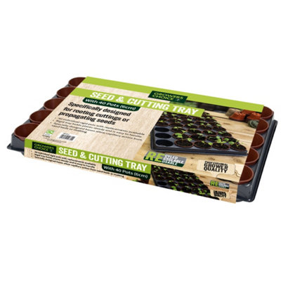 Growers Choice by Tildenet Growers Choice Seed And Cutting Tray With 40X 6Cm Round Pots from B&Q
