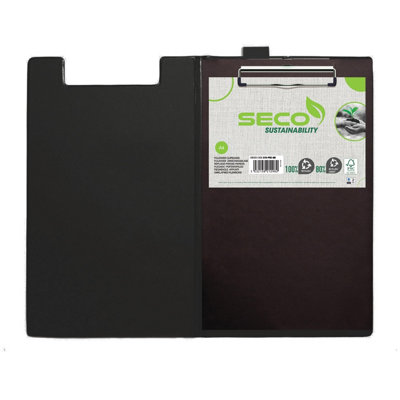 Secodir Seco Foldover Clipboard A4+Black from B&Q