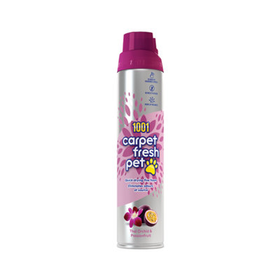 1001 • Carpet Fresh Pet Odour Thai Orchid & Passionfruit • 6 x 300ml | Pet Odour Carpet Freshener • Thai Orchid & Passionfruit • Eliminates Pet Odours • 6 x 300ml Cans - Image 5