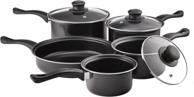  - 5Pcs Non Stick Cookware Excluded Induction With Lids Saucepan Set P105