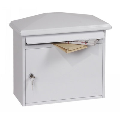 Phoenix Safe Company Phoenix Libro Front Loading Letter Box Mb0115Kw In White With Key Lock from B&Q