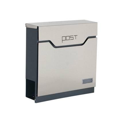 Phoenix Safe Company Phoenix Estilo Top Loading Letter Box Mb0123Ks In Stainless Steel With Key Lock from B&Q