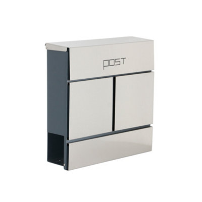 Phoenix Safe Company Phoenix Estilo Top Loading Letter Box Mb0124Ks In Stainless Steel With Key Lock from B&Q