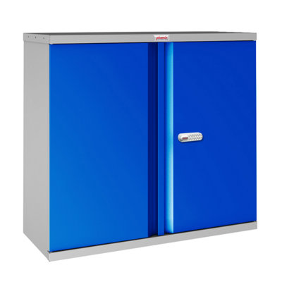 Phoenix Safe Company Phoenix Scl Series Scl0891Gbe 2 Door 1 Shelf Steel Storage Cupboard Grey Body & Blue Doors With Electronic Lock from B&Q