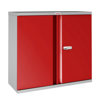 Phoenix Safe Company Phoenix Scl Series Scl0891Gre 2 Door 1 Shelf Steel Storage Cupboard Grey Body & Red Doors With Electronic Lock from B&Q