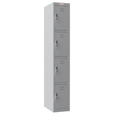 Phoenix Safe Company Phoenix Pl 300D Series Pl1433Gge 1 Column 4 Door Personal Locker In Grey With Electronic Lock from B&Q