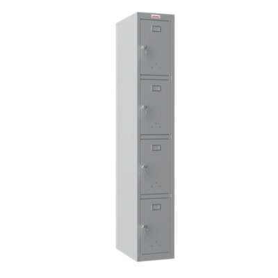 Phoenix Safe Company Phoenix Pl 300D Series Pl1433Ggk 1 Column 4 Door Personal Locker In Grey With Key Lock from B&Q