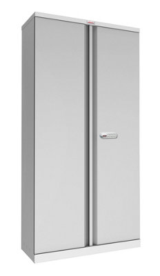 Phoenix Safe Company Phoenix Sc Series Sc1910Gge 2 Door 4 Shelf Stationery Cupboard In Grey With Electronic Lock from B&Q