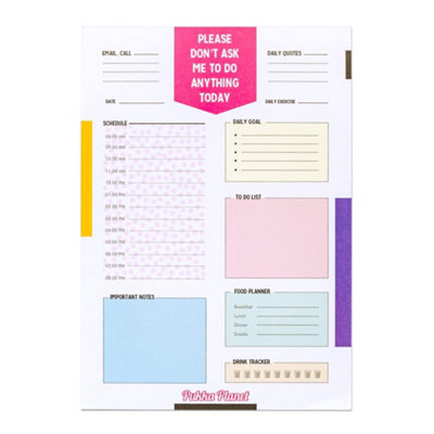 Pukka Pads Pukka PadPukka Planet B5 Daily Planner Pad Featuring 100% Recycled Paper With Space For CallsEmailsExerciseGoalsTo-Go from B&Q