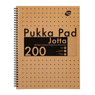 Pukka Pads Pukka PadJotta Notebooks Pack Of 3 Twin-Wirebound Notebooks 80Gsm Paper With 8mm LinesFeatures Microperforated Edges And