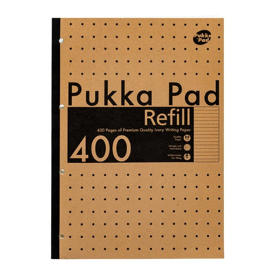 Pukka Pads Pukka PadKraft A4 Refill Notepad 400 Pages With 8mm Lines Gluebound With 4-Holepunch 5-Pack from B&Q